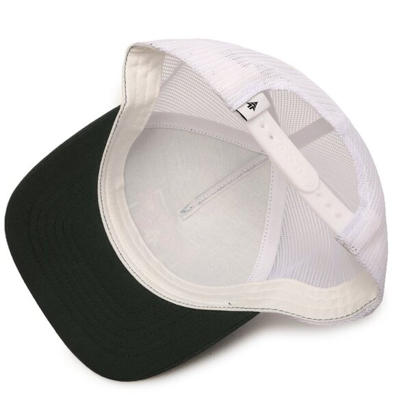 Woods Heritage Trucker Baseball Hat Mesh Snapback Cap Floral Green Purple White - Picture 4 of 7